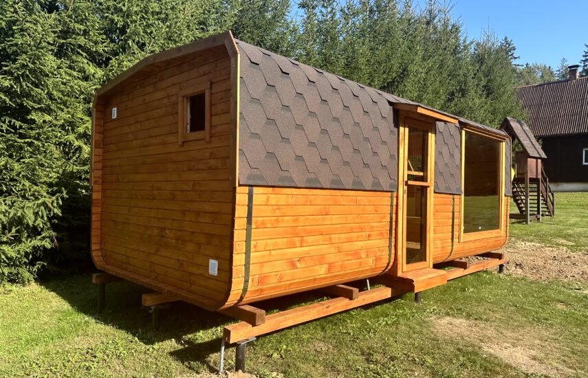 Баня квадро-бочка 3*6 метра