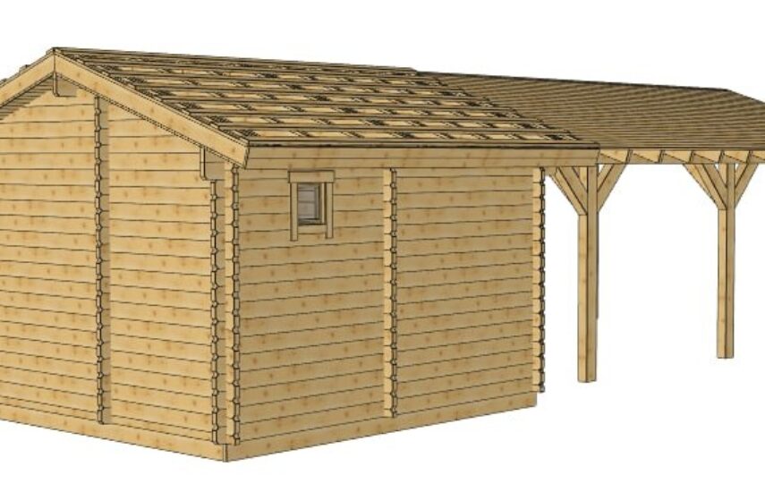 Летний домик 16 м2 и автомобильный навес (беседка)