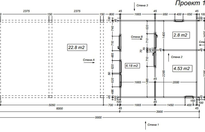 Летний домик 16 м2 и автомобильный навес (беседка)