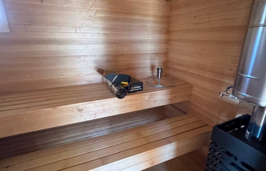 Баня 6х6 из 90го бруса с террасой