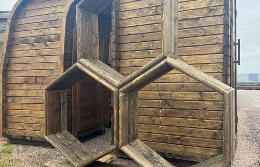 Дровник «соты»