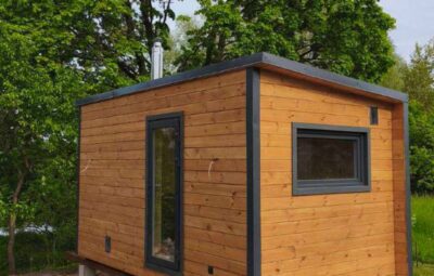 Каркасная баня 4.5х2.5 метра COMFORT