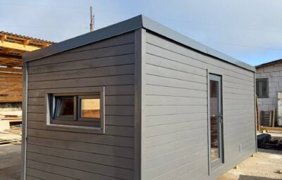 Каркасная баня 6×2-5 метра графит