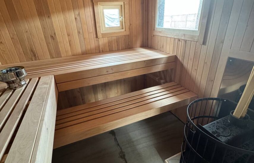 Каркасная баня 6х2.5 метра