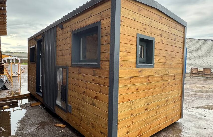 Каркасная баня 6х2.5 метра