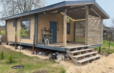 Классическая баня 6×5 с террасой 3×5