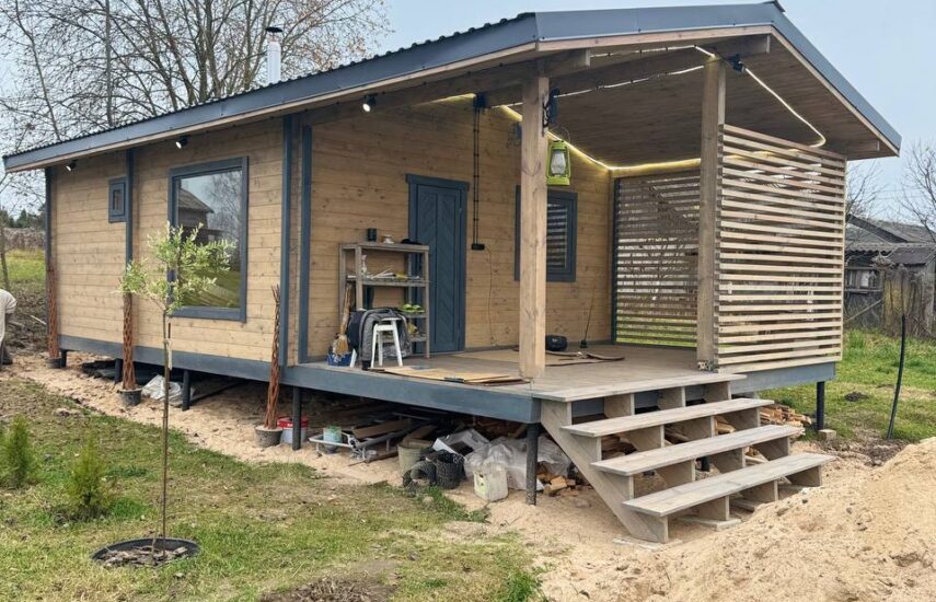 Классическая баня 6×5 с террасой 3×5