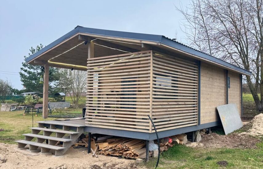 Классическая баня 6×5 с террасой 3×5