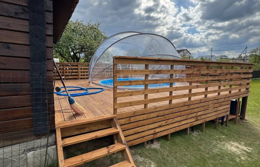 Терраса (6х6) с бассейном (Ø 3.5 м.)