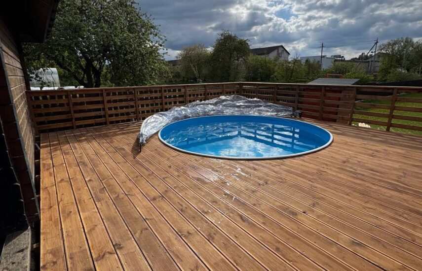 Терраса (6х6) с бассейном (Ø 3.5 м.)