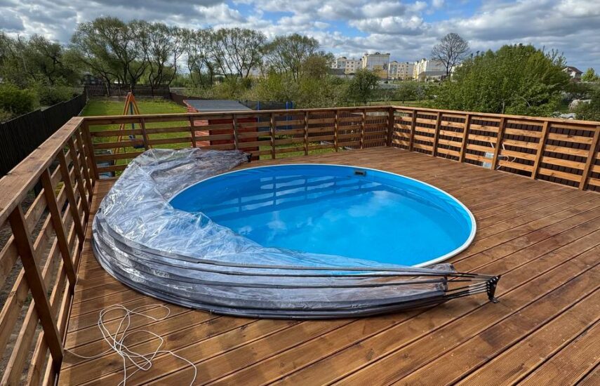 Терраса (6х6) с бассейном (Ø 3.5 м.)