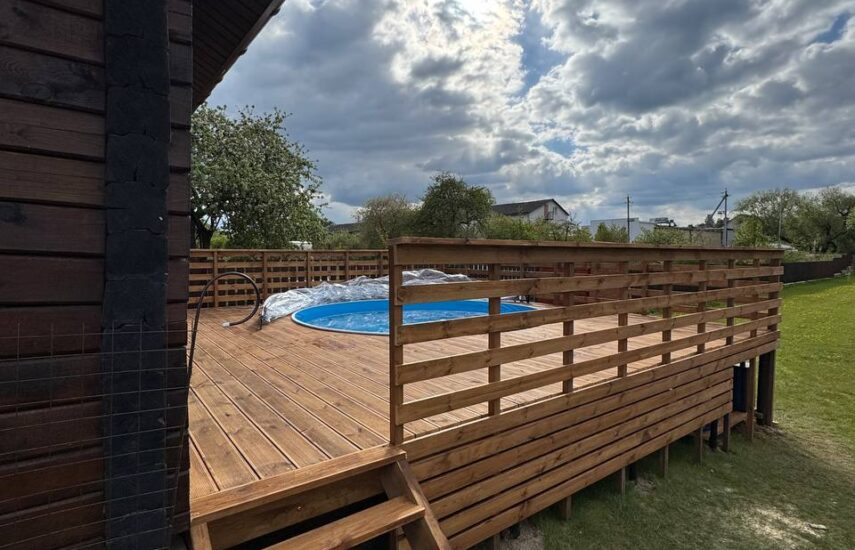 Терраса (6х6) с бассейном (Ø 3.5 м.)